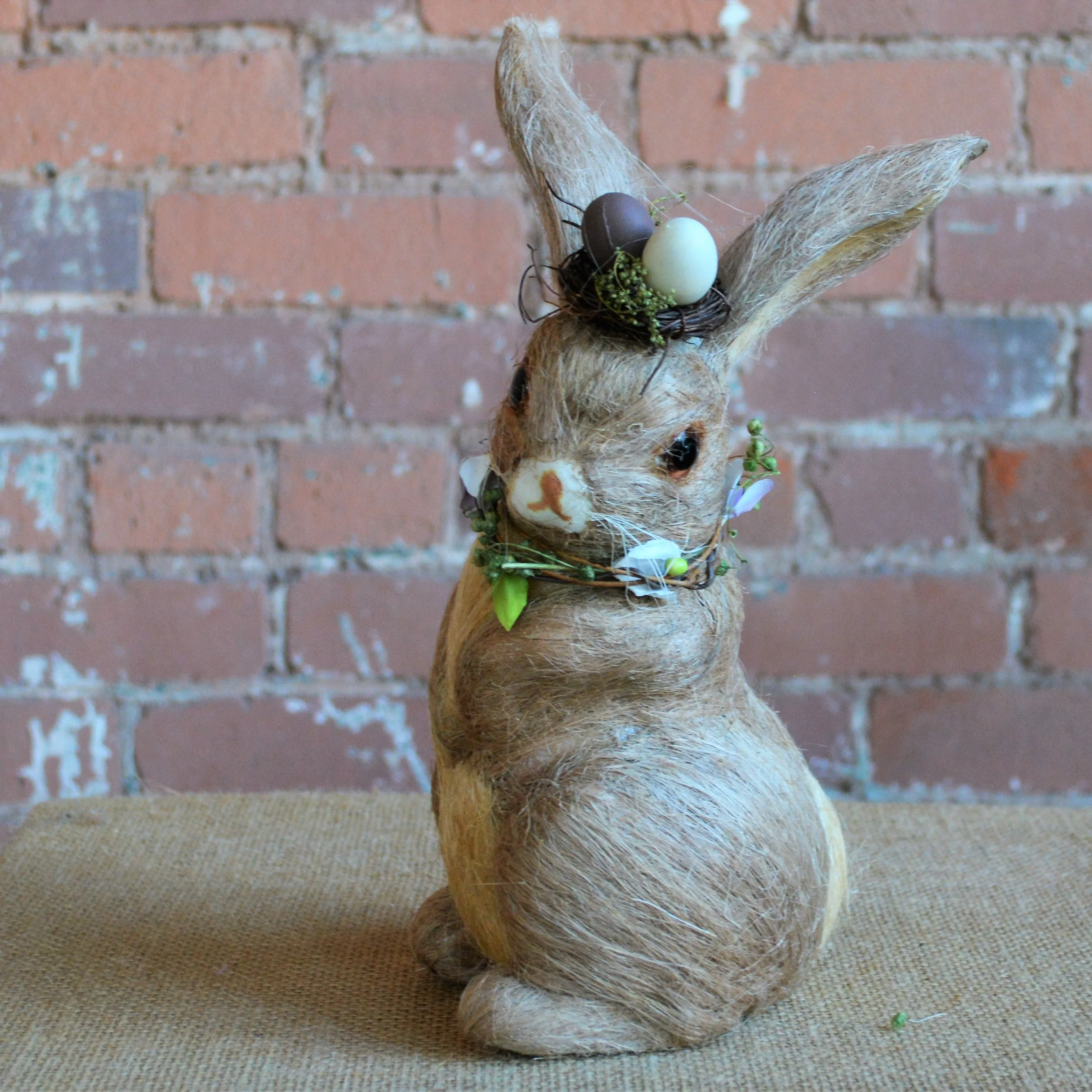 11" Brown Coconut Hair Bunny