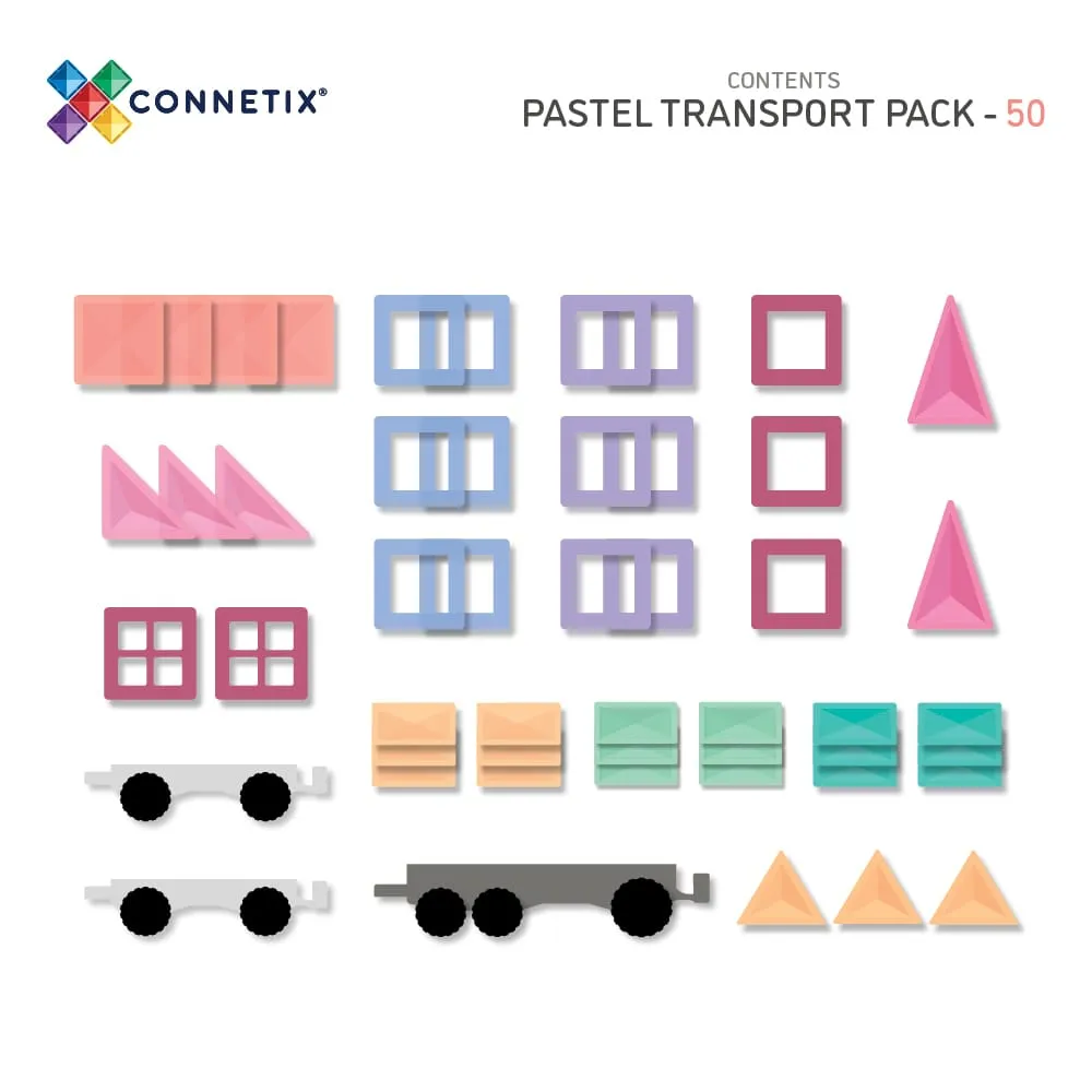 50 Piece Pastel Transport Pack