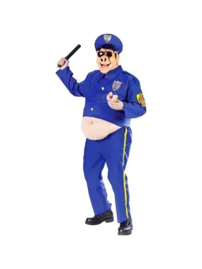 Adult Fat Police Pig Costume
