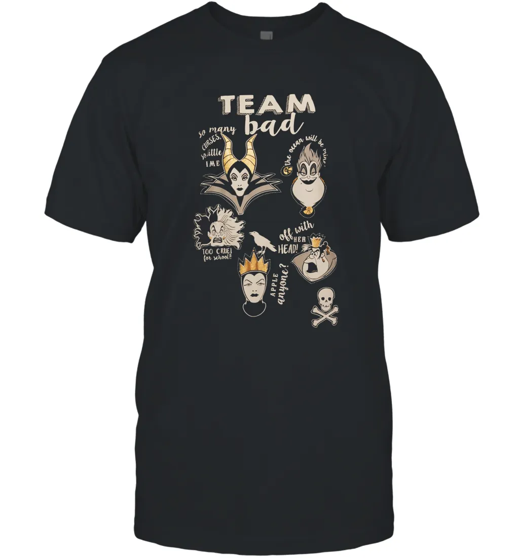 Disney Villains Night Team Bad FUnny Halloween Maleficent Witch Costume Men's T-Shirt