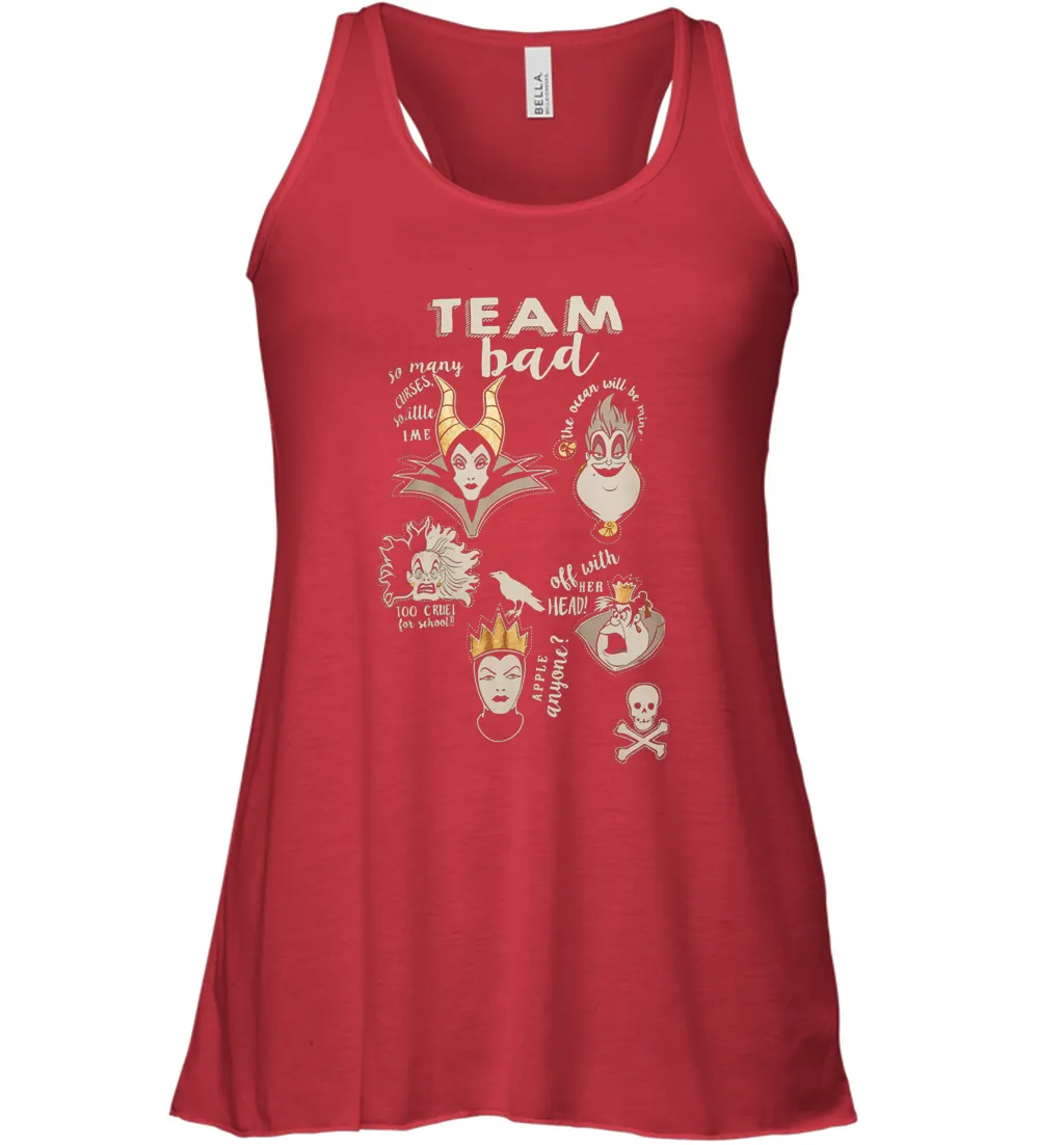 Disney Villains Night Team Bad FUnny Halloween Maleficent Witch Costume Racerback Tank