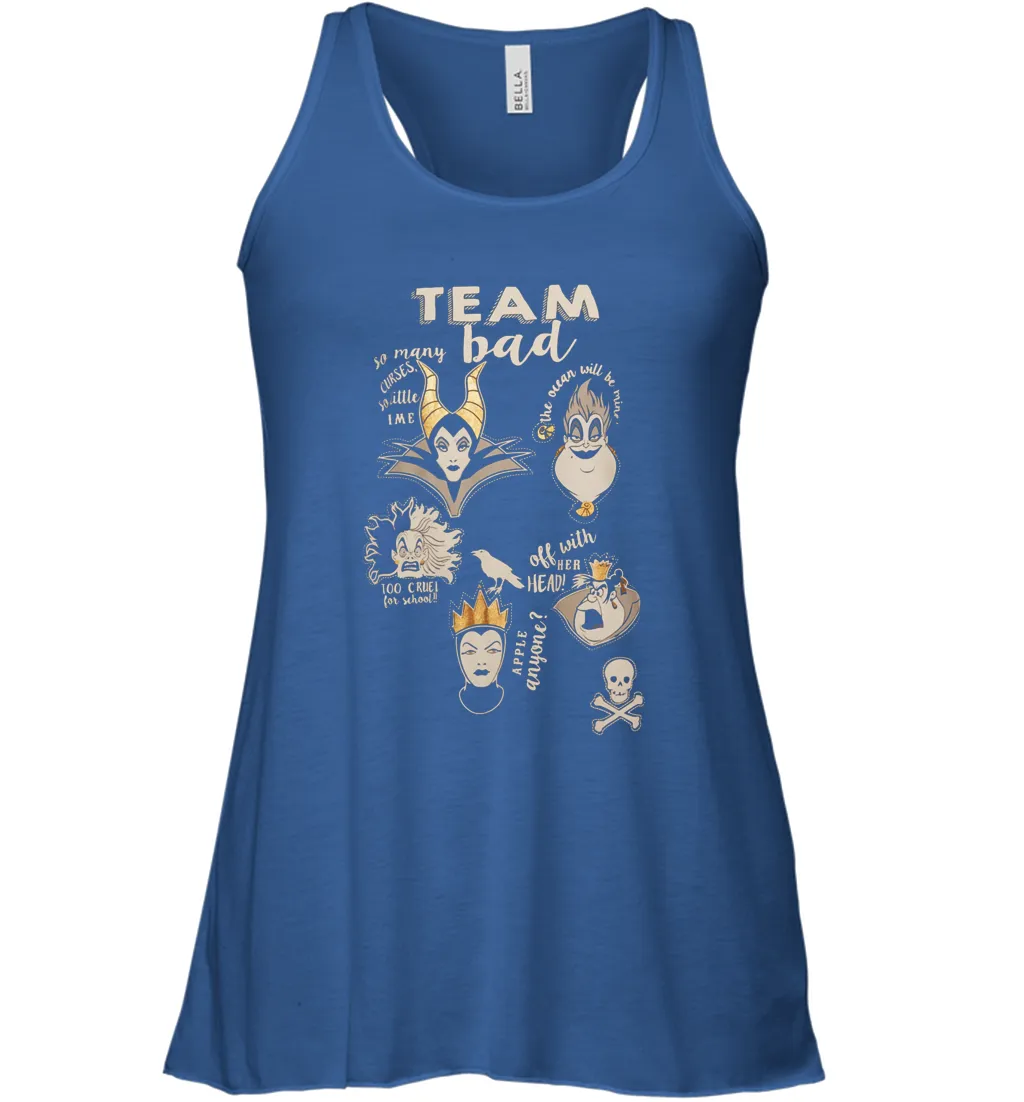 Disney Villains Night Team Bad FUnny Halloween Maleficent Witch Costume Racerback Tank