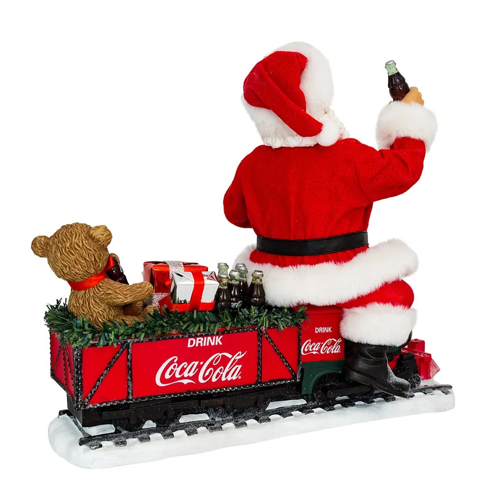 Kurt Adler 13-Inch Battery-Operated Coca-Cola Santa Train with LED Garland