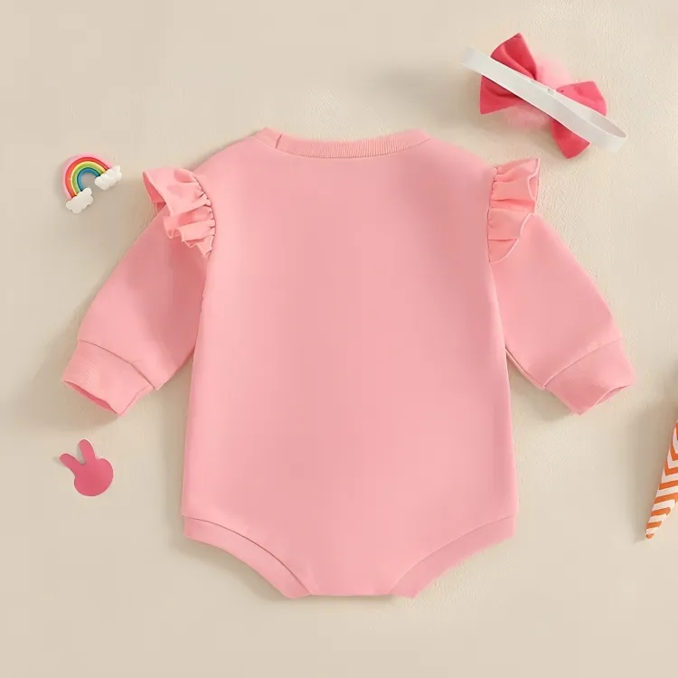 Long Sleeve Easter Bunny Baby Romper
