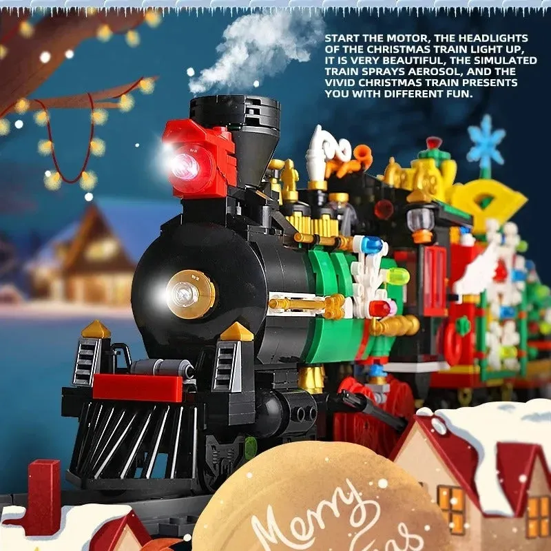MOC APP Motorized RC Magic Christmas Train Bricks Toy