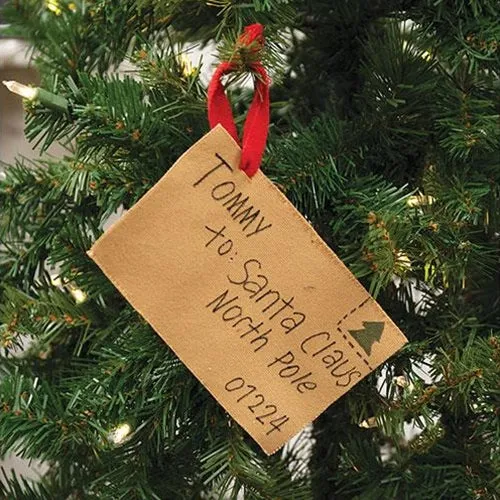 Santa Claus Letter Ornament, From Tommy