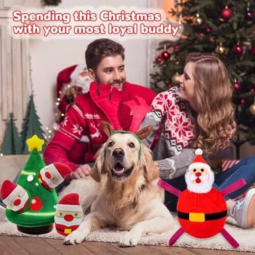 Santa Claus Snowman Dog Toys Hide and Seek Puzzle