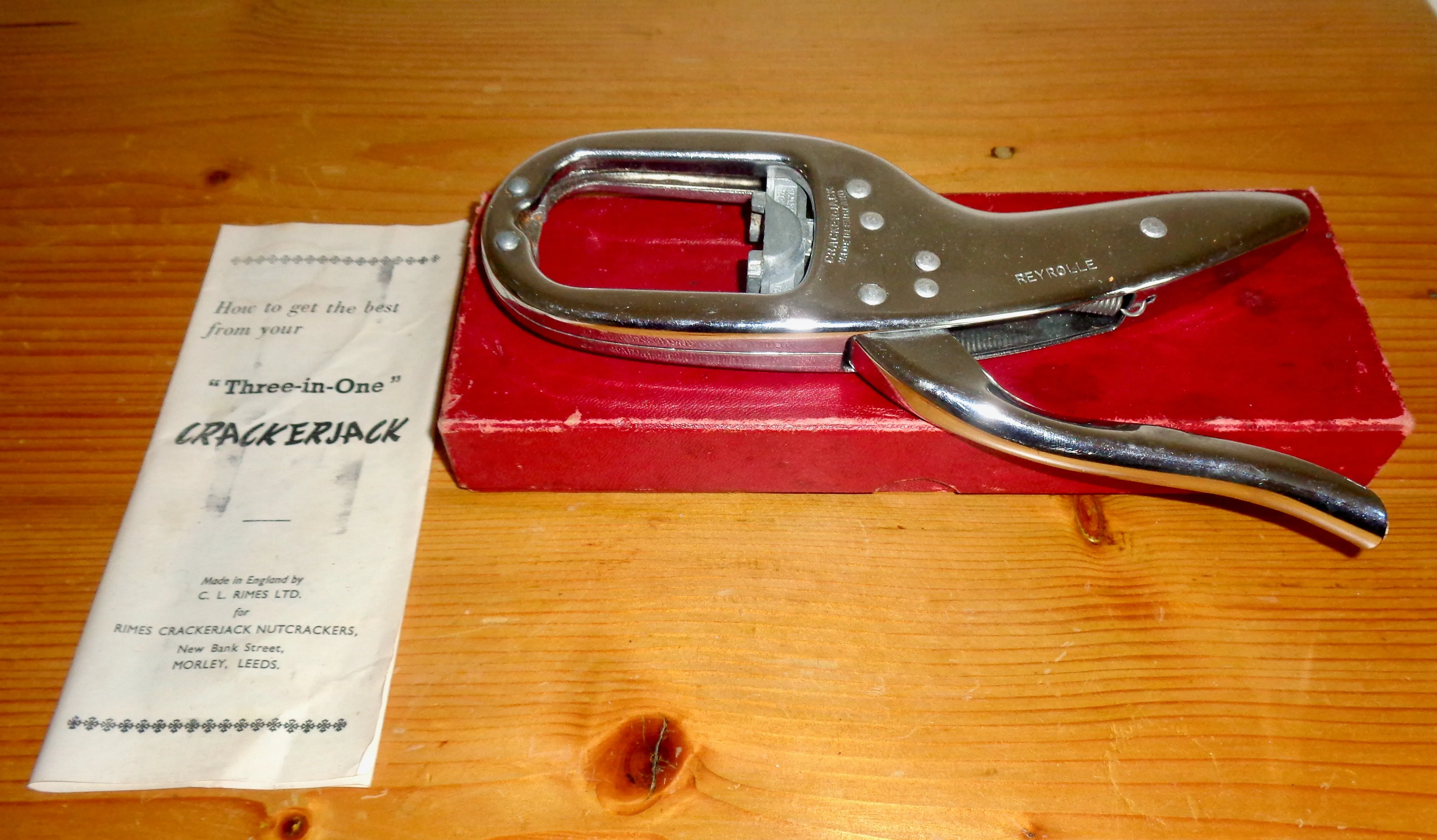Vintage Chrome Rimes Crackerjack Three-in-One Nutcrackers
