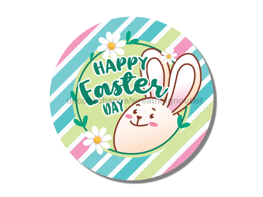 Wreath Sign, Pastel Easter Sign, Easter Bunny Sign, DECOE-464-D, Sign For Wreath, DecoExchange